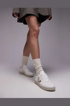 Veja Zapatillas de deporte platino de cuero sin cromo Chromefree V-10 de