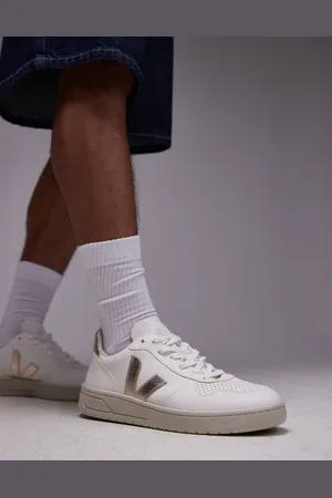 Veja Zapatillas de deporte platino de cuero sin cromo Chromefree V-10 de