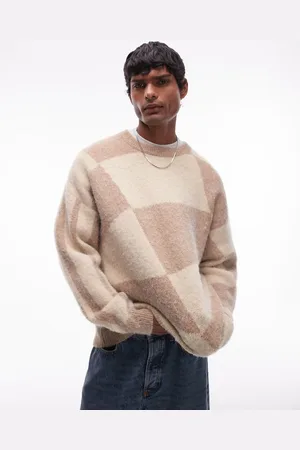 Topman Jersey color y marrón con diseño color block de -Beis neutro