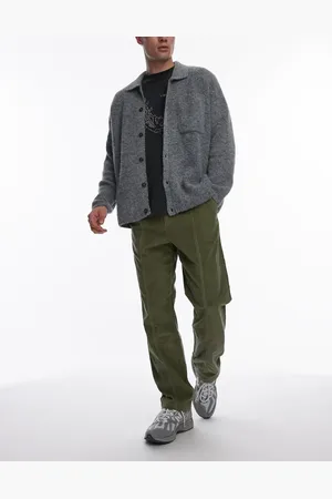 Lacoste Pantalones verde caqui de pana de