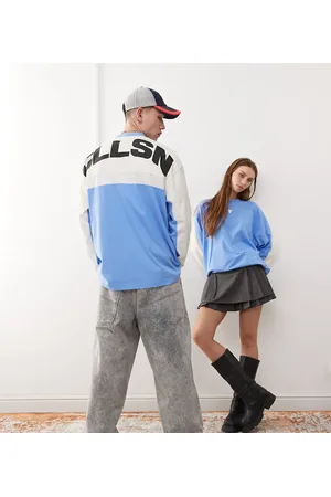 COLLUSION Top estampado de manga larga de Unisex