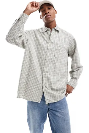 JACK & JONES Camisa beis extragrande de algodón de -Beis neutro
