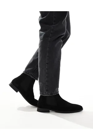 ASOS Botines Chelsea negros de ante de