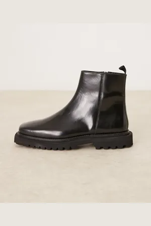 ASOS Botines Chelsea ultrabrillante de cuero de
