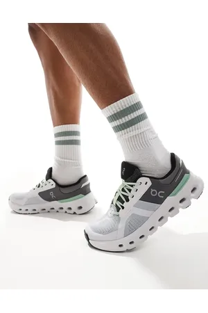 On Running Zapatillas de deporte grises y verde salvia para correr Cloudrunner 2 de ON