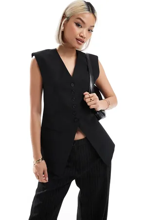 ASOS Chaleco largo con hombros muy marcados de