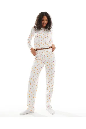 Pieces® Pijama de manga larga con estampado de galletas jengibre de Navidad de
