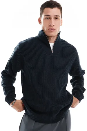 New Look Jersey con cremallera corta de punto inglés de