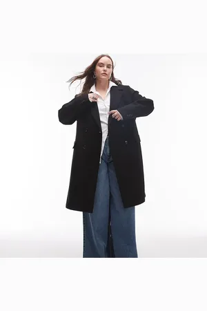 MANGO Abrigo con doble botonadura de lana de Curve