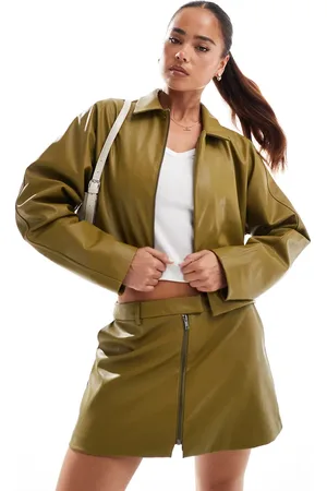 ASOS Americana verde de cuero sintético de (parte de un conjunto)