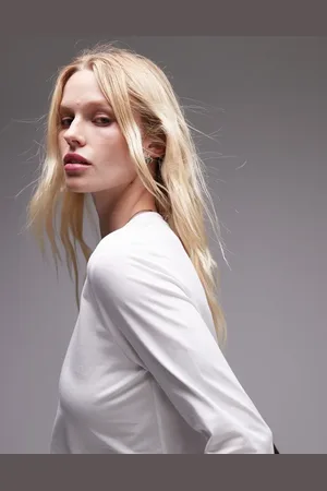 ARKET Camiseta blanca de manga larga de