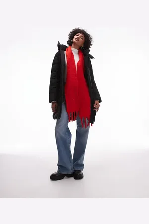 MANGO Chaqueta de plumas negra con capucha de