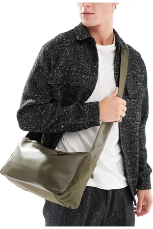 ASOS Bandolera suave de cuero sintético y nailon de -Verde