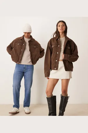Calvin Klein Chaqueta vaquera marrón lavado extragrande exclusiva en ASOS de