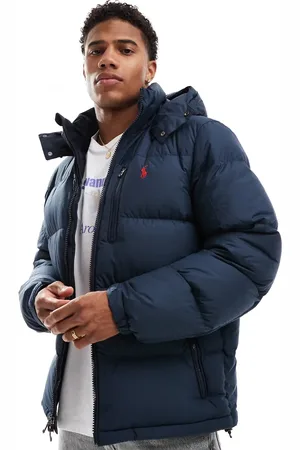 Ralph Lauren Chaqueta de plumas con capucha y logo de icono de