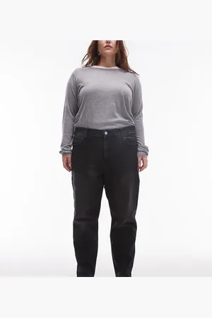 MANGO Vaqueros mom negros holgados de Curve
