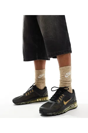 Nike Zapatillas de deporte negras y doradas Air Max 2013 de