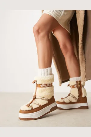 Pajar Botas de nieve tostadas de caña alta Janie de -Marrón