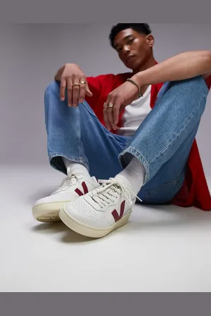 Veja Zapatillas de deporte blancas y rojas V-90 de