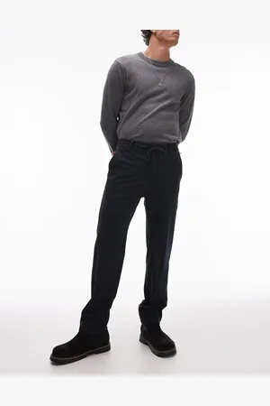 MANGO Pantalones de corte slim con cordón ajustable en la cintura de