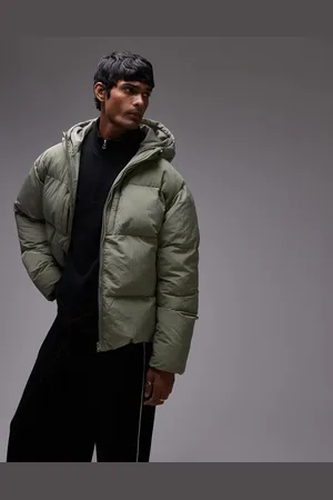 Topman Chaqueta acolchada con capucha de tejido texturizado de