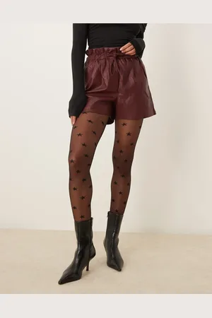 New Look Medias negras con estampado de estrellas de