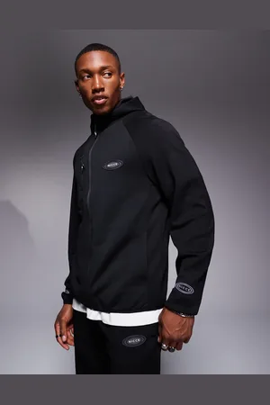 Nicce London Chaqueta negra con cremallera y logo de (parte de un conjunto)