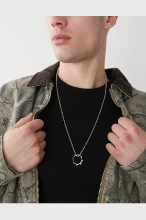 FADED FUTURE Collar con colgante de anillo y detalle de perlas de