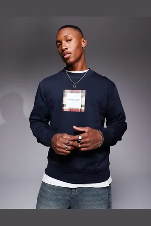 Marshall Artist Sudadera con recuadro del logo con fondo de cuadros House de