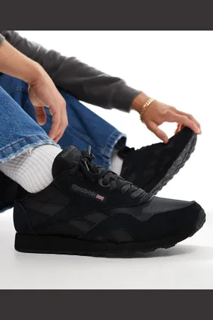 Reebok Zapatillas de deporte negras de nailon Classic de