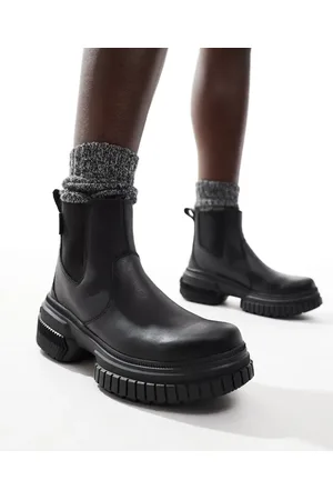 sorel Botines Chelsea negros de cuero impermeable ONA AVE WP de