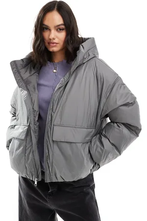 Converse Chaqueta acolchada corta gris de