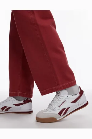Reebok Zapatillas de deporte blancas y burdeos Campio XT de
