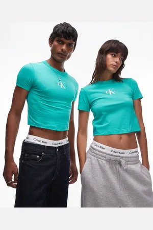 Calvin Klein Camiseta unisex con diseño encogido de