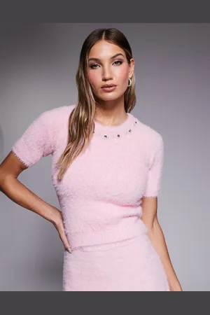 River Island Top de manga corta de punto mullido de (parte de un conjunto)