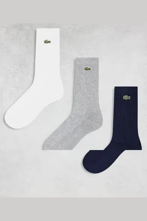 Lacoste Pack de 3 pares de calcetines deportivos de color , gris y blanco de