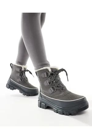 sorel Botas de nieve cantera y parrilla de cuero con forro de felpa efecto piel sintética Torino V WP de