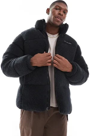 Columbia Chaqueta negra de sherpa Puffect II de