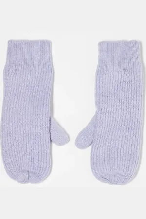 VERO MODA Manoplas lilas de canalé de -Morado
