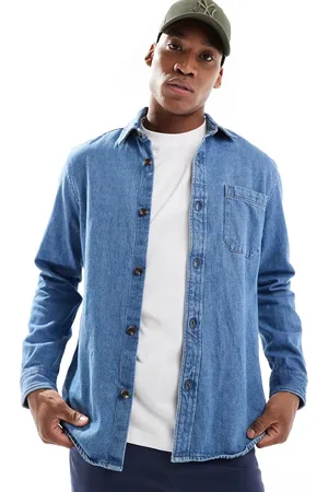 New Look Camisa vaquera extragrande de tejido grueso de
