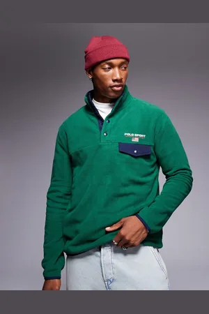 Ralph Lauren Polar verde con logo de la colección cápsula Sport de