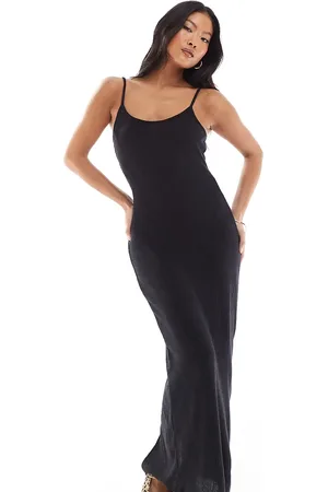 VERO MODA Vestido largo jaspeado de tirantes de canalé suave de (parte de un conjunto)