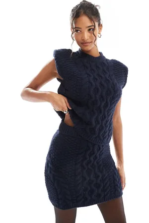ASOS Chaleco con hombreras de punto de ochos de (parte de un conjunto)