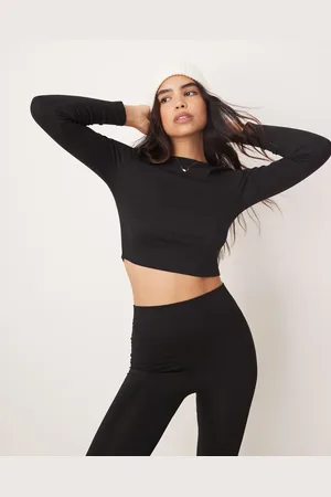 New Look Top de manga larga con cuello redondo en color de