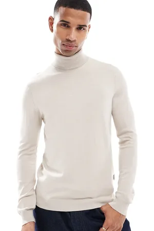 Only & Sons Jersey beis con cuello alto de -Beis neutro