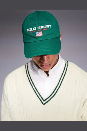 Ralph Lauren Gorra de béisbol con logo de sarga de la colección cápsula Sport de
