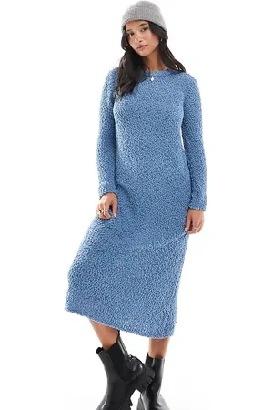 ONLY Vestido midi de punto texturizado de