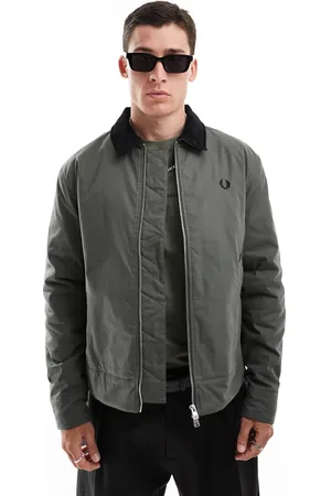 Fred Perry Chaqueta oscuro de estilo worker con solapas de pana Caban de