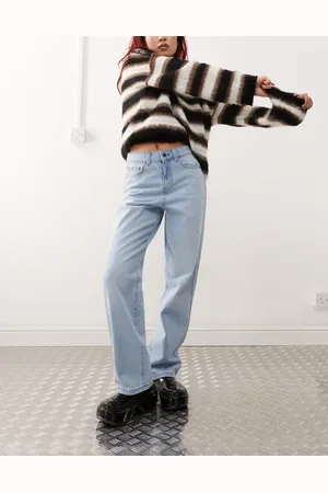 Noisy May Vaqueros azules de corte boyfriend y talle alto con lavado claro Pixie de