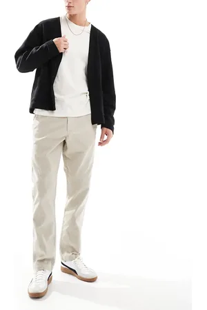 French Connection Pantalones color de pernera slim de pana de French Connection-Beis neutro